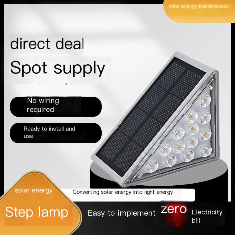 Solar Outdoor Stair Lights - Gray Waterproof Atmosphere Lamp